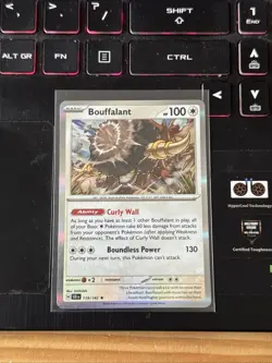 119/142 Bouffalant : Rare Holo Card : Stellar Crown : Pokemon Trading card Game - Image 1