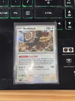 119/142 Bouffalant : Rare Holo Card : Stellar Crown : Pokemon Trading card Game - Image 2