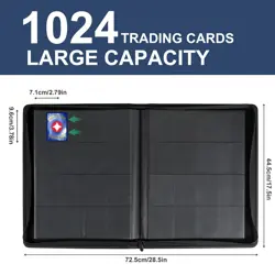 16 Pockets Card Binder for 1000+ Cards, Premium Sturdy Card Holder Album, PU ... - Image 2