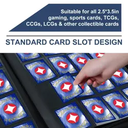 16 Pockets Card Binder for 1000+ Cards, Premium Sturdy Card Holder Album, PU ... - Image 4