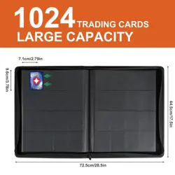 1000+ Pockets Trading Card binder, PU Cover Card Collection Binder, Premium 1... - Image 2