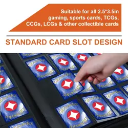1000+ Pockets Trading Card binder, PU Cover Card Collection Binder, Premium 1... - Image 4