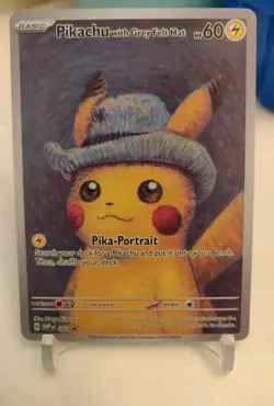 *Custom-made*High Quality,Pikachu Gray Hat"Display Card" - Image 1