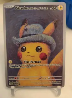 *Custom-made*High Quality,Pikachu Gray Hat"Display Card" - Image 2