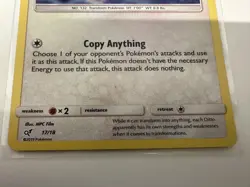 Pokemon TCG Holo Ditto Card 17/18 Detective Pikachu Movie - Image 2
