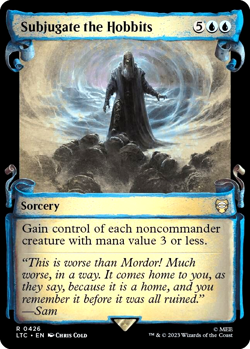 MTG Subjugate the Hobbits 426 Rare Foil Showcase Scrolls LTC Commander - Image 1