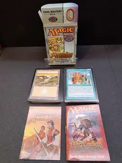 MtG Mercadian Masques 'Tidal Mastery' Theme Deck from 1999 | Opened - Complete - Image 1