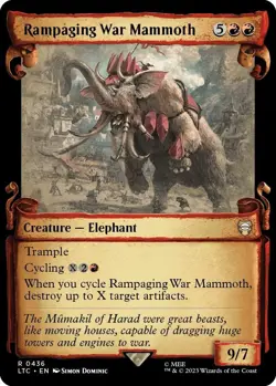 MTG Rampaging War Mammoth 436 Rare Showcase Scrolls LTC Commander - Image 1
