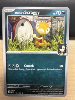 Pokemon Scarlet & Violet Destined Rivals 132 Marnie's Scraggy COMMON - Image 1