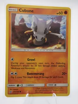 Cubone Pokemon TCG 105/236 Sm-Unified Minds Regular HP 60 - Image 1