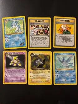 Lot of 6 pokemon cards dark alazakazam surge sabrinas golduck blaines quiz WOTC - Image 1