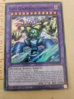 MAZE-EN003 Gate Guardians Combined :: Super Rare 1st Edition Mint YuGiOh Card - Image 1