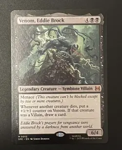 Venom Eddie Brock MTG SDCC 2025 Marvel Spider-Man Promo Mythic NM - Image 1