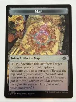 MTG The Lost Caverns of Ixalan Map/Angel Token Foil 0017/0002 NM - Image 1