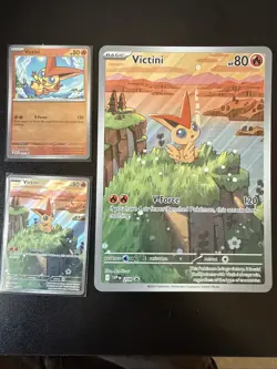 Pokemon TVG Victini Illustration Collection Promo 208, Jumbo card and Poke Ball - Image 1