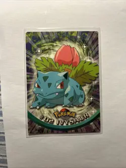 Topps Series 1 1999 TV Animation Edition IVYSAUR #02 Pokemon Card Black Logo LP - Image 1