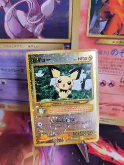 Pokemon Karte Card Pichu Neo Discovery File Promo Reverse Holo Wotc japanese LP - Image 1