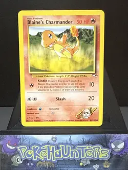 Pokemon Card Blaine's Charmander 61/132 Gym Heroes WOTC Near Mint - Image 1