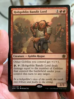Hobgoblin Bandit Lord. AFR rare rogue Magic the Gathering Card. - Image 1