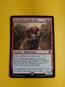 Hobgoblin Bandit Lord. AFR rare rogue Magic the Gathering Card. - Image 1