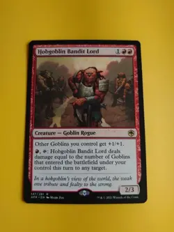 Hobgoblin Bandit Lord. AFR rare rogue Magic the Gathering Card. - Image 2