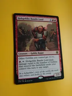 Hobgoblin Bandit Lord. AFR rare rogue Magic the Gathering Card. - Image 3