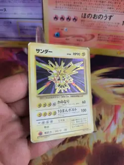 Pokemon Karte Card Zapdos Expansion Base Set Basis 1996 Holo Wotc japanese Good - Image 5