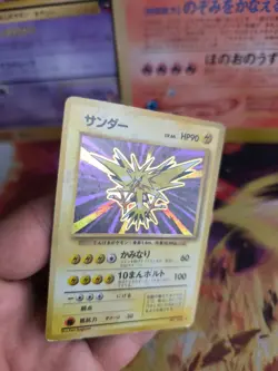 Pokemon Karte Card Zapdos Expansion Base Set Basis 1996 Holo Wotc japanese Exc - Image 2