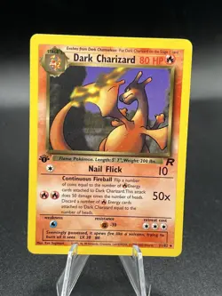 Dark Charizard Pokemon Card 21/82 1st Edition Non Holo Team Rocket MP ZA1 - Image 1