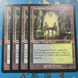 Mtg Overgrown Tomb 4 Sheets English Old Frame - Image 1