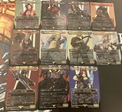 Borderless Foil Set Of 11 Types Aerith And Others Mtg Ff Collaboration - Image 1