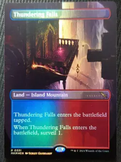 Mtg Thundering Falls Borderless Foil English Version Mkm Edh - Image 1
