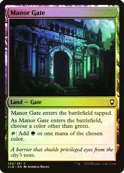 Manor Gate Foil Commander Legends: Battle for Baldur's Gate NM MTG - Image 1