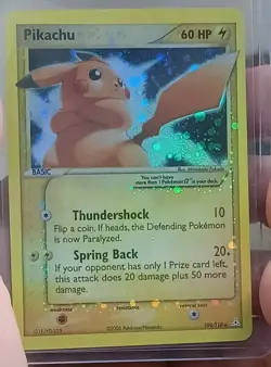 Affordable 2006 Pokemon Gold Star Pikachu Holo EX 104/110 NM+ FAN ART - Image 1