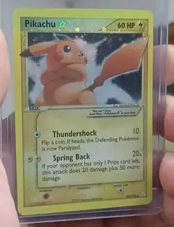Affordable 2006 Pokemon Gold Star Pikachu Holo EX 104/110 NM+ FAN ART - Image 2