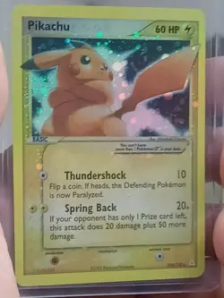Affordable 2006 Pokemon Gold Star Pikachu Holo EX 104/110 NM+ FAN ART - Image 3
