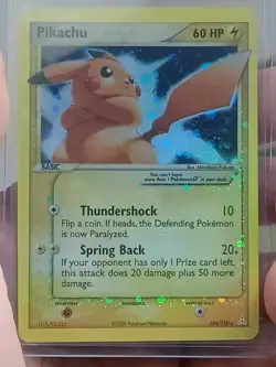 Affordable 2006 Pokemon Gold Star Pikachu Holo EX 104/110 NM+ FAN ART - Image 5