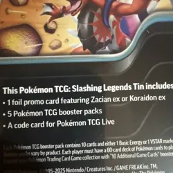 Pokemon Scarlet and Violet: Koraidon Slashing Legends Tin - Image 5