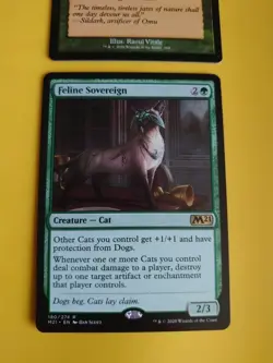 Feline Sovereign M21 Cat & Nature's Claim Magic the Gathering 2 Card. - Image 3
