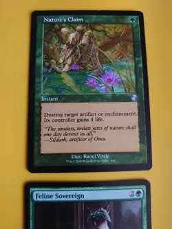 Feline Sovereign M21 Cat & Nature's Claim Magic the Gathering 2 Card. - Image 4