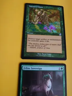 Feline Sovereign M21 Cat & Nature's Claim Magic the Gathering 2 Card. - Image 5