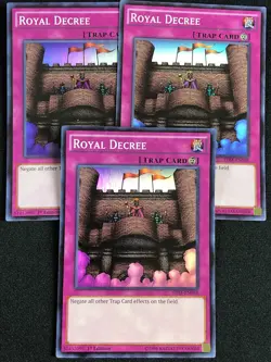 YUGIOH ROYAL DECREE THSF-EN058 1ST SUPER X3 NM - Image 1