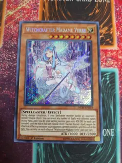 Yu-Gi-Oh! Witchcrafter Madame Verre INCH-EN019 Secret Rare 1st Edition Near Mint - Image 1