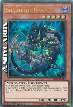 SHADDOLL BEAST (Bambolaombra Bestia) • Ultra R • BLHR EN083 • YUGIOH! ANDYCARDS - Image 1