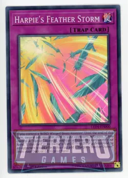 Yugioh Harpie's Feather Storm LED4-EN000 Super Rare 1st Edition NM - Image 1
