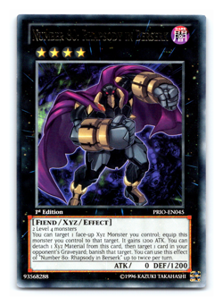 Number 80: Rhapsody in Berserk - PRIO-EN045 - Rare - 1st Edition - Yugioh LP - Image 1