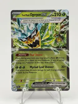 3 Card Lot Ogerpon EX Tera from Pokemon Twilight Masquerade Set - 040, 064, 025 - Image 1