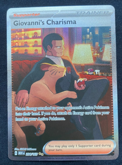 Giovanni's Charisma 204/165 151 Scarlet And Violet Illustration Pokemon Card (M) - Image 1