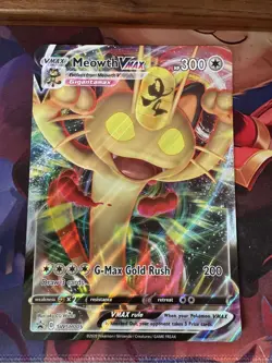 Meowth VMAX SWSH005 JUMBO Oversized Pokemon Card Black Star Promo - Image 1