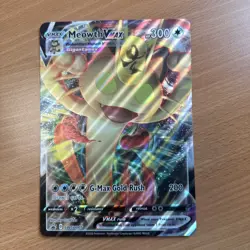 Meowth VMAX SWSH005 JUMBO Oversized Pokemon Card Black Star Promo - Image 1